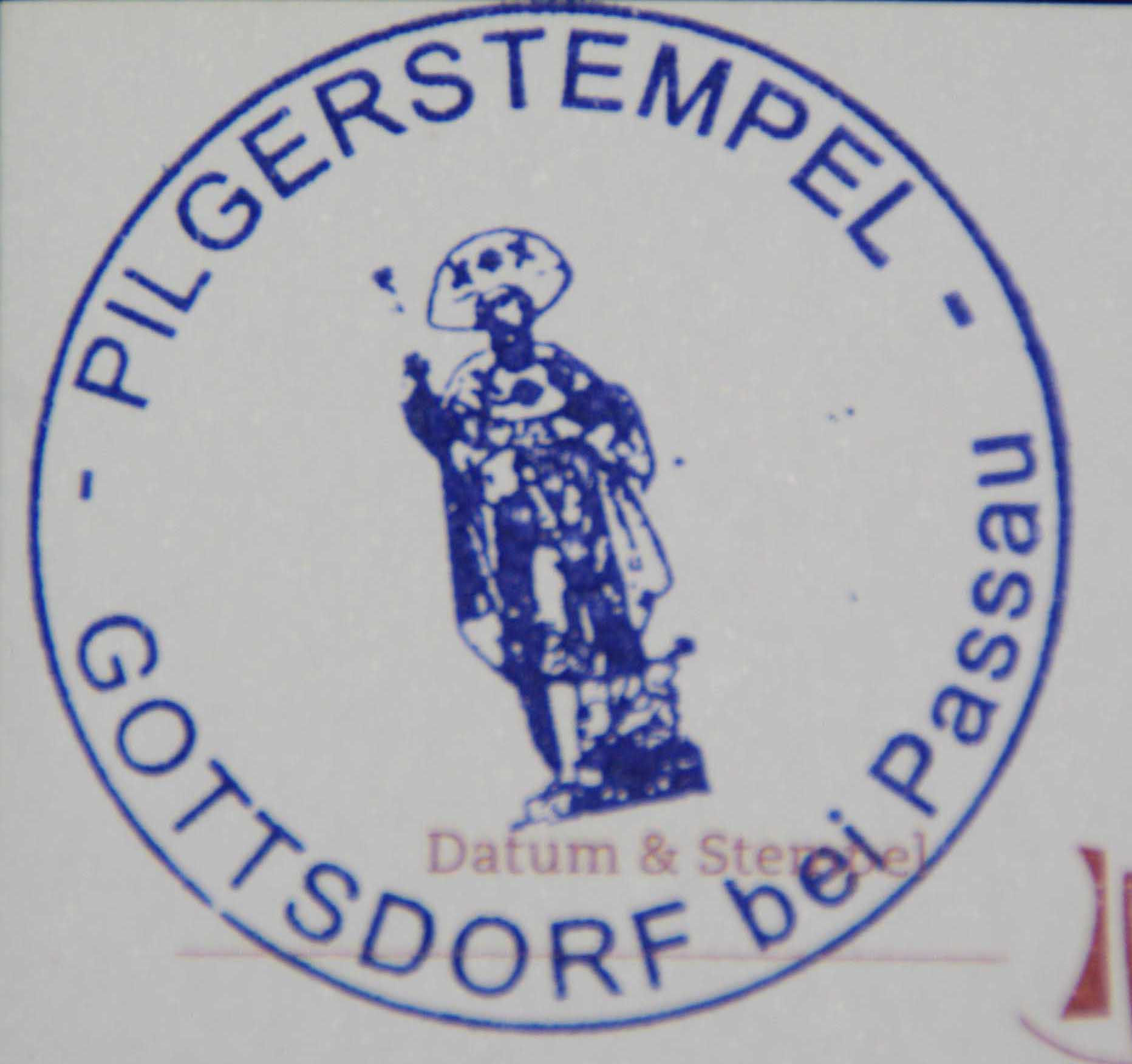 Der Stempel der Jakobskirche in Gottsdorf